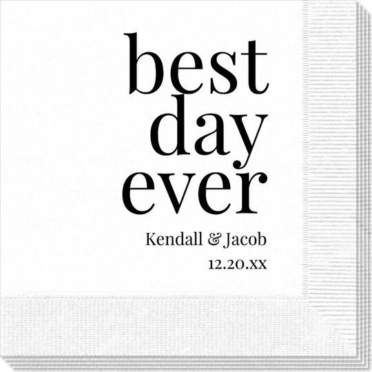 Best Day Ever Big Word Napkins